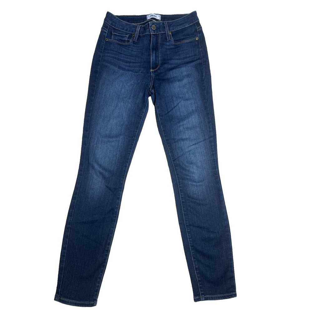 Paige Womens sz 27 Jeans Blue Denim Hoxton Ankle Skinny Mid Rise Medium Wash